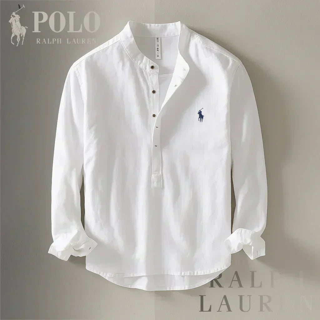RL Casual Mandarin Collar Shirt – Men’s Long Sleeve